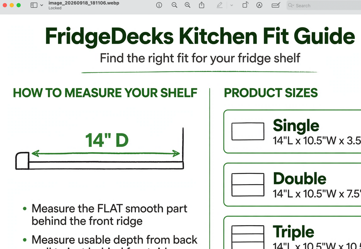 FridgeDecks Triple-Decker - 24 Pieces Set - Includes 3 Flexi-Lids