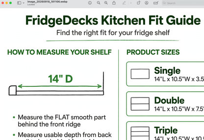FridgeDecks Triple-Decker - 24 Pieces Set - Includes 3 Flexi-Lids