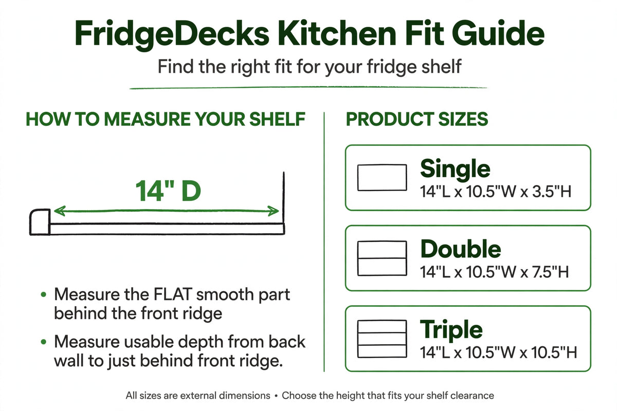 FridgeDecks Double-Decker - 14 Piece Set with Flexi-Lids